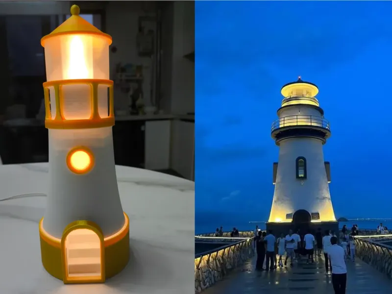 City, Light, Tower - Creative Lighthouse Night Light