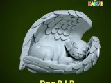 Angel Dog model - Statue Dog - 3D print-1