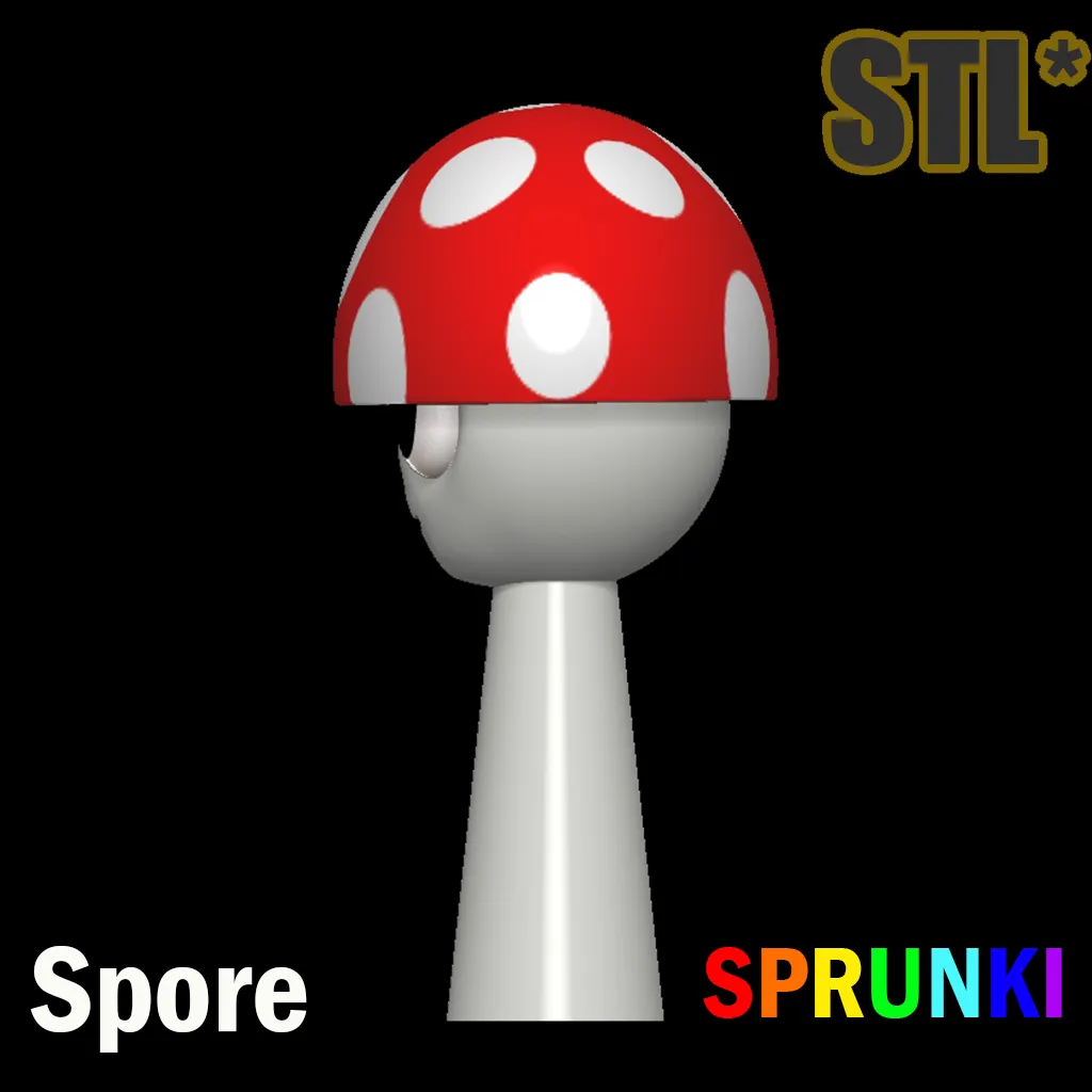 3D Sprunki Incredibox Spore yellowish STL 3D Character Fanar