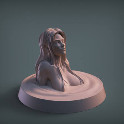 mermaid from water 3d model