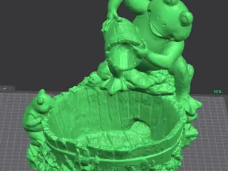fountain frog scanned with creality ferret