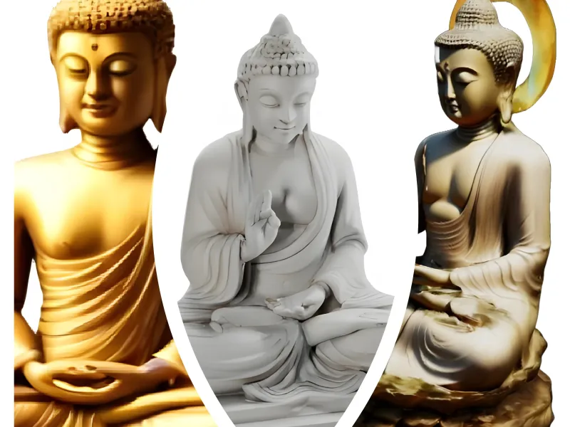 Colección de Estatuas de Buda Meditativo