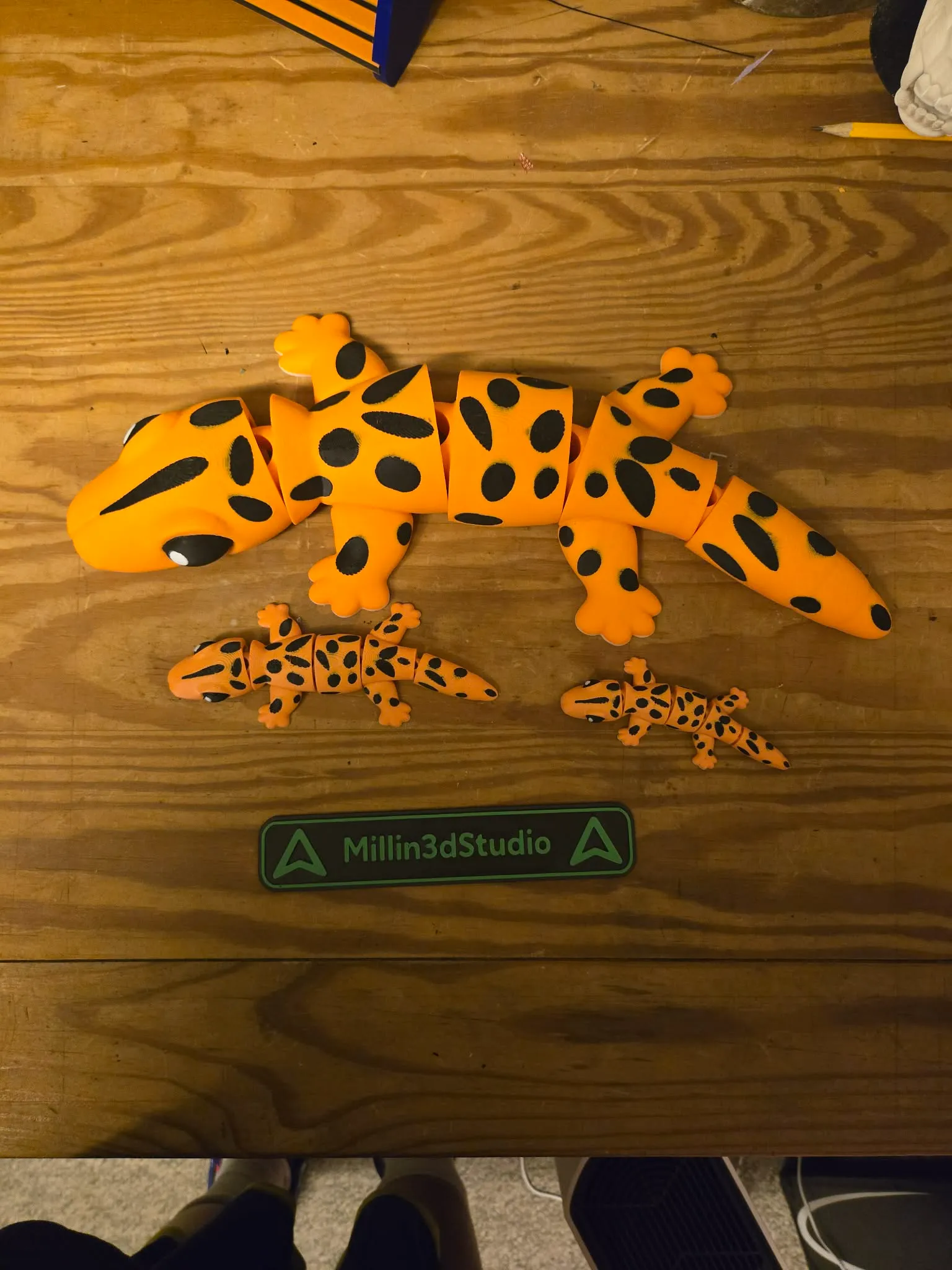 Cute Top Gear Articulated Gecko Lizard toy 3 sizes-3