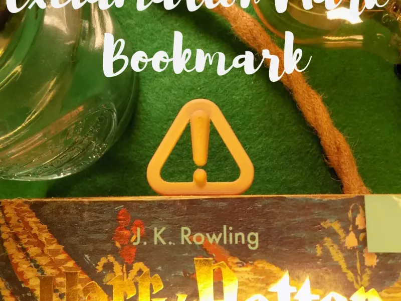 Exclamation point page holder