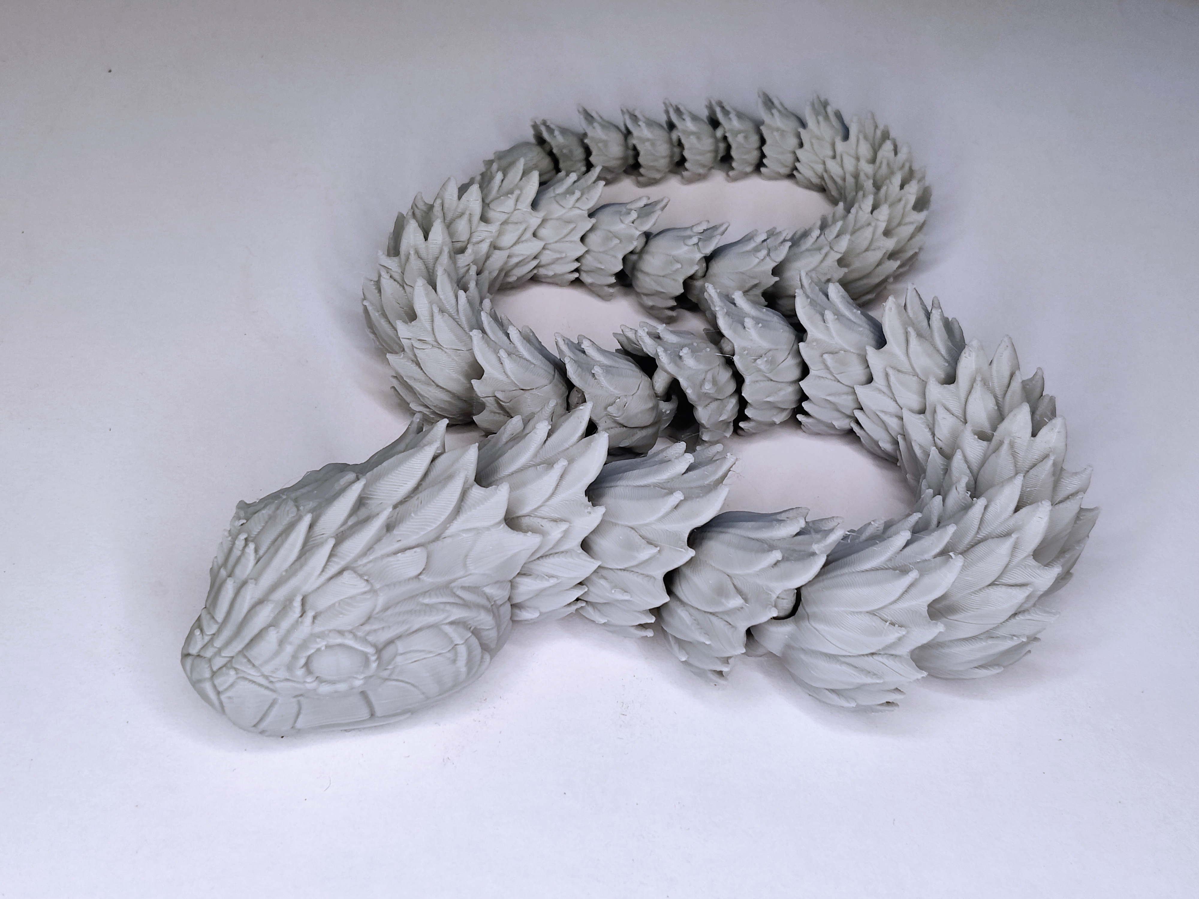 Articulated Bush Viper Toy - Dragon Snake 3D printed