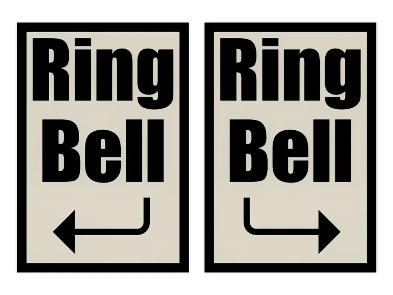 Bordje 'Ring de bel'