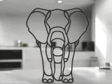 Elephant Line Art - Desktop Line Art-2