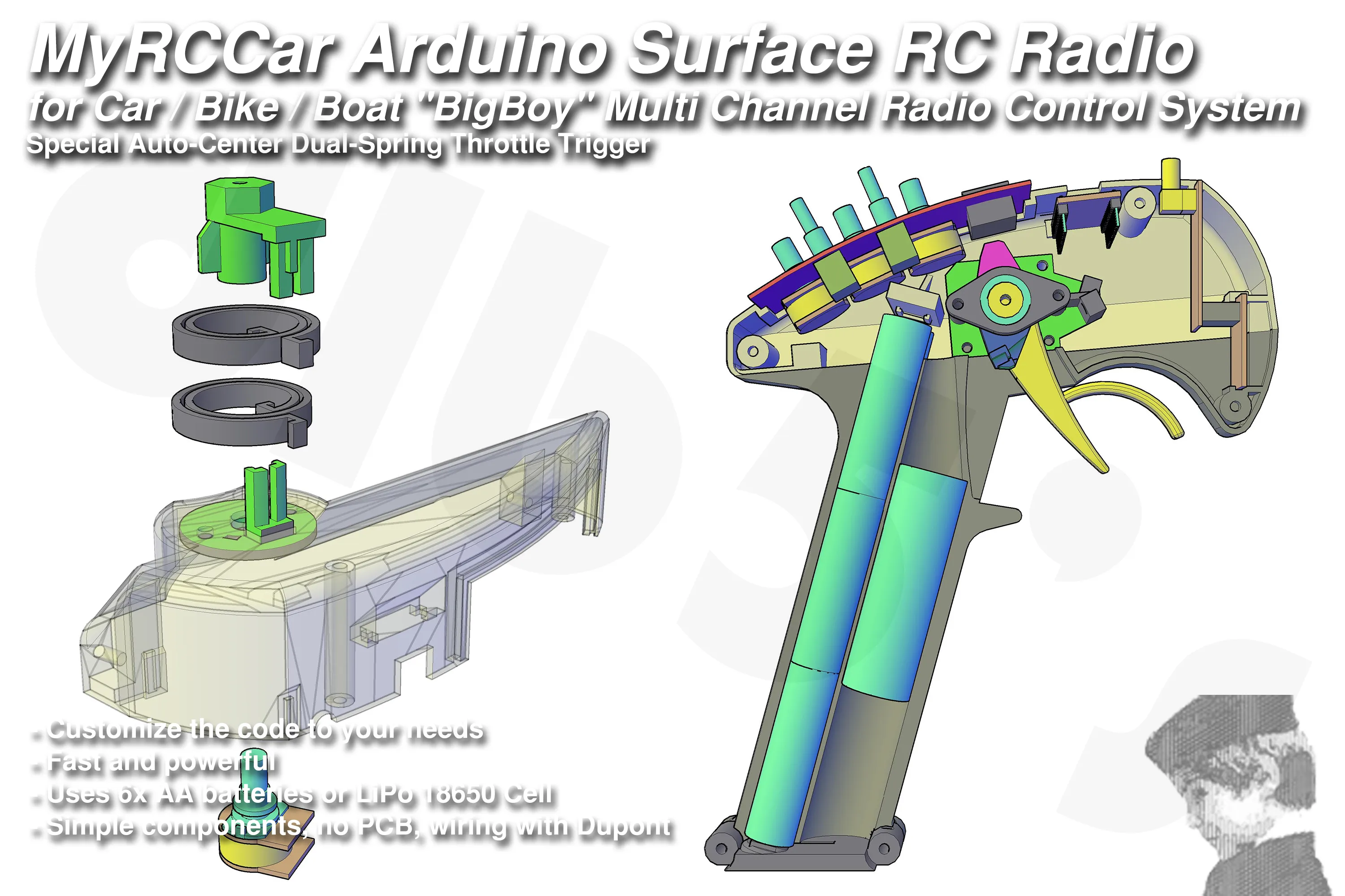 MyRCCar Arduino Surface Radio for RC Car / Bike / Boat