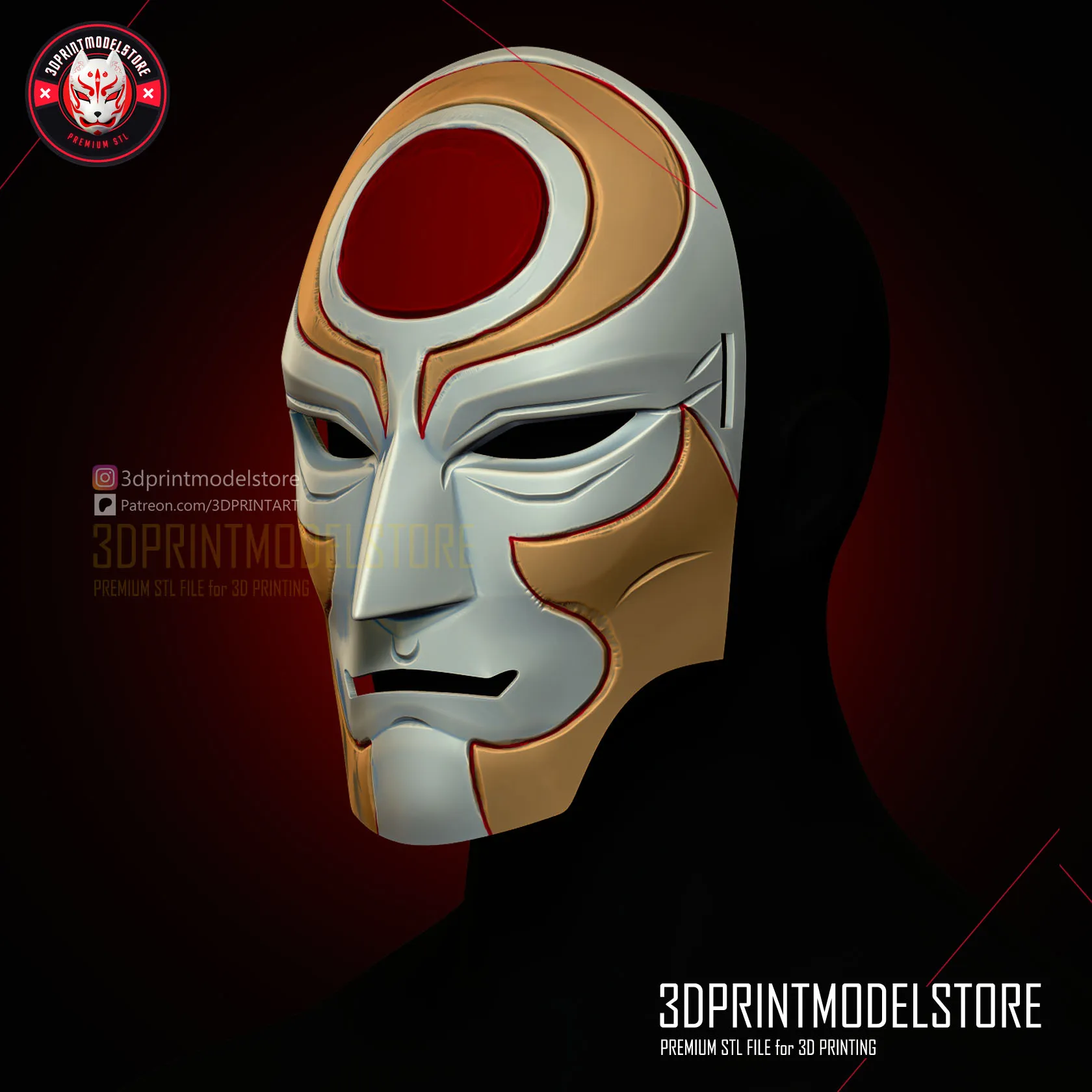 Amon Mask - Avatar Legend of Korra - Premium STL for Cosplay