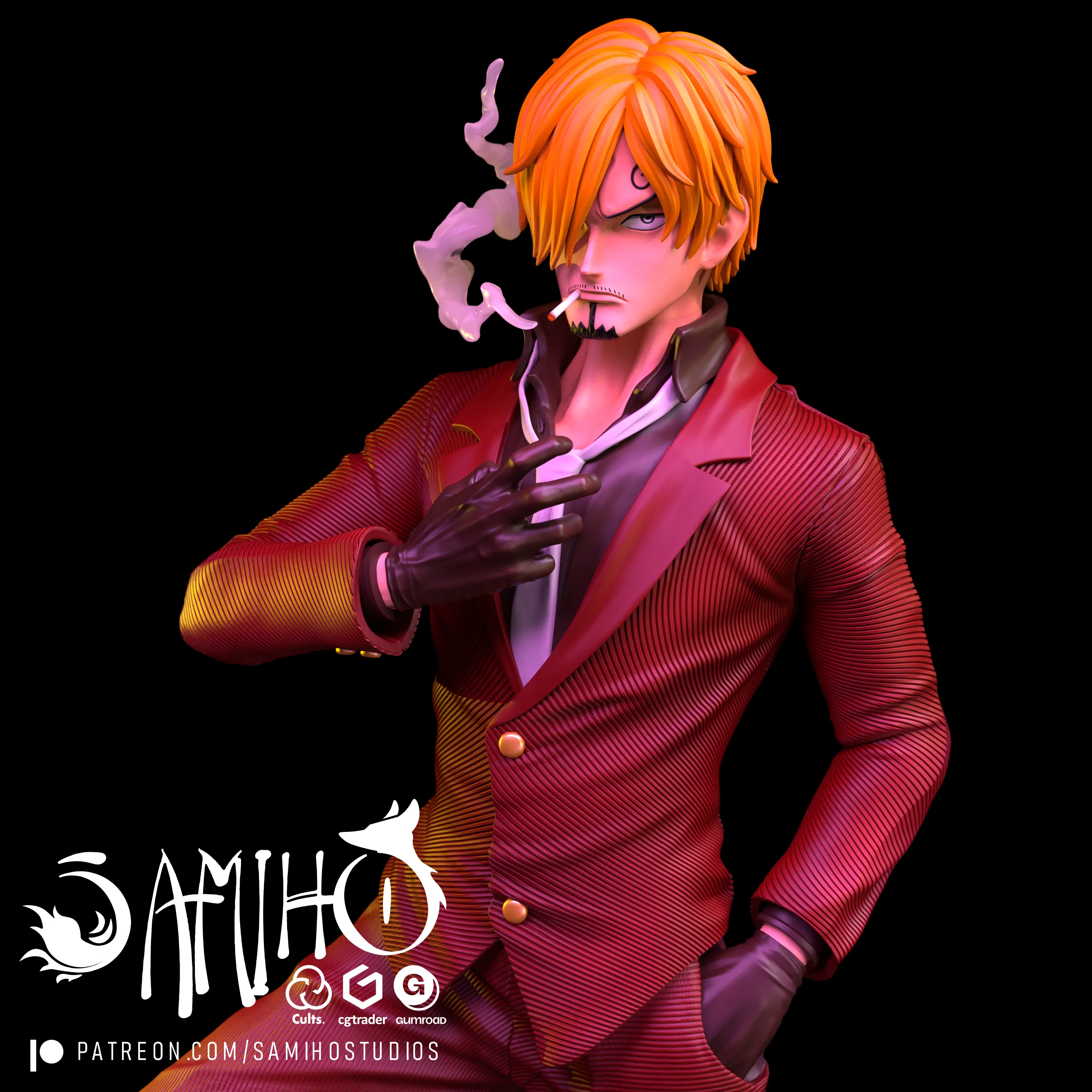Samiho Studios - Vinsmoke Sanji: STLs ready for printing