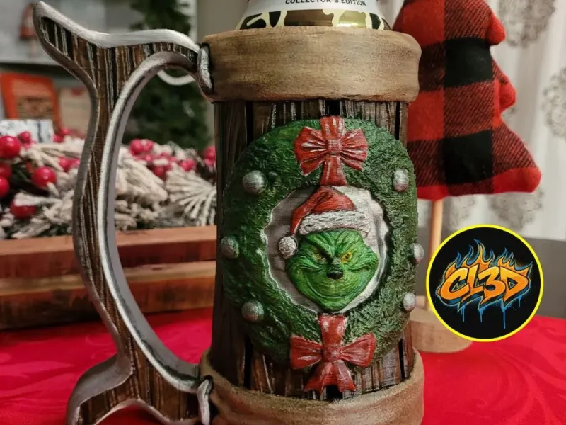 The Grinch Tavern Stein Can Koozie
