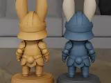 Cute Chibi Knight Bunny 3D Printable Figure STL-5