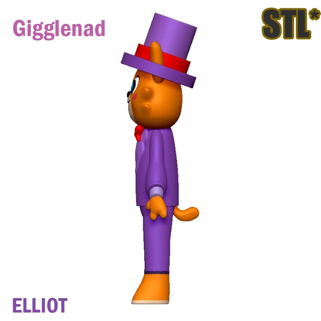 Giggleland Elliot STL 3D Model Character Fanart