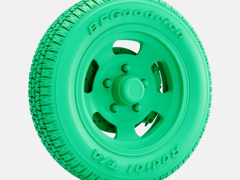 1/24 Scale, 15x5 US Indy Mag Wheel, BFGoodrich Radial Tire