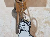 White cat keychain+magnet-4