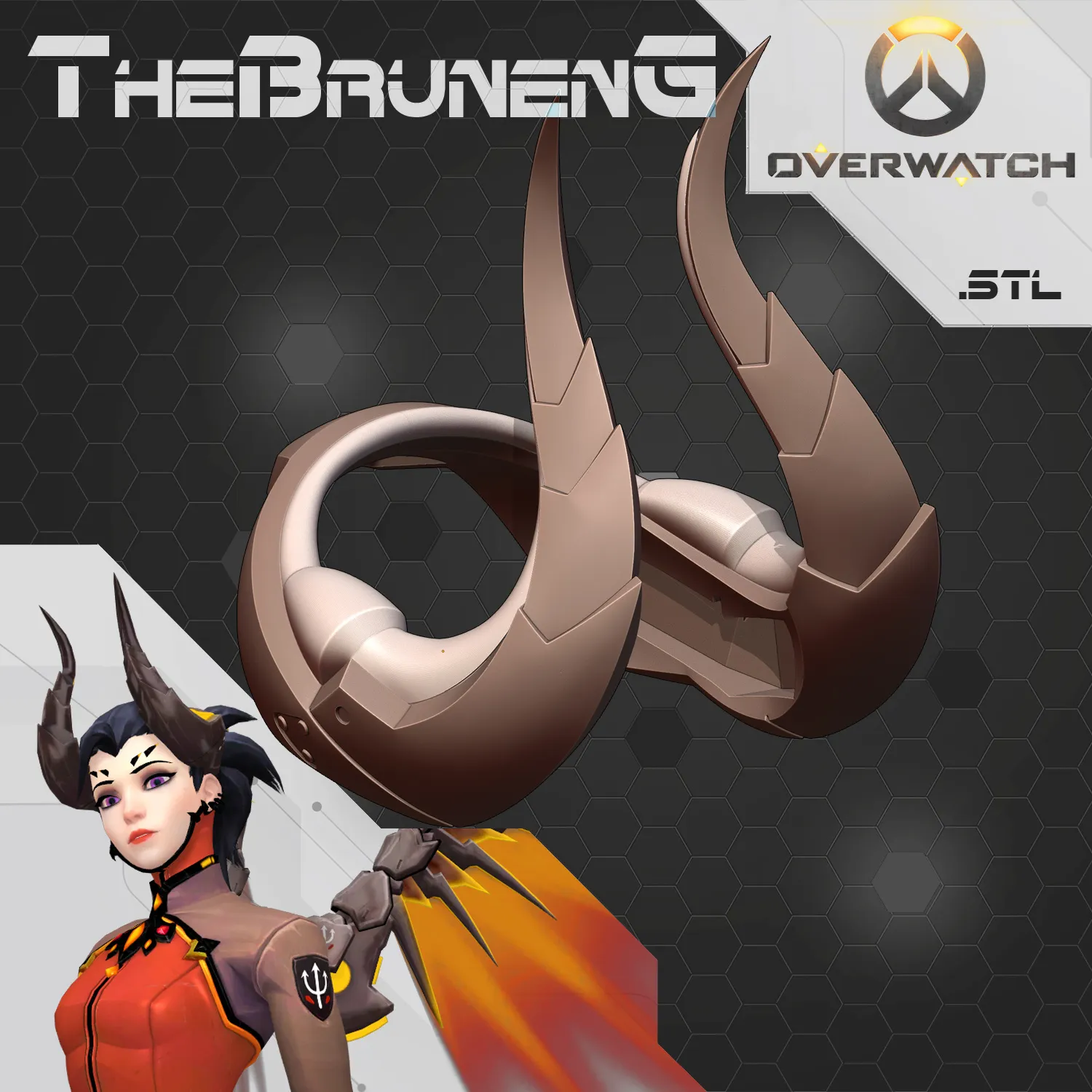OVERWATCH Mercy imp devil horns cosplay