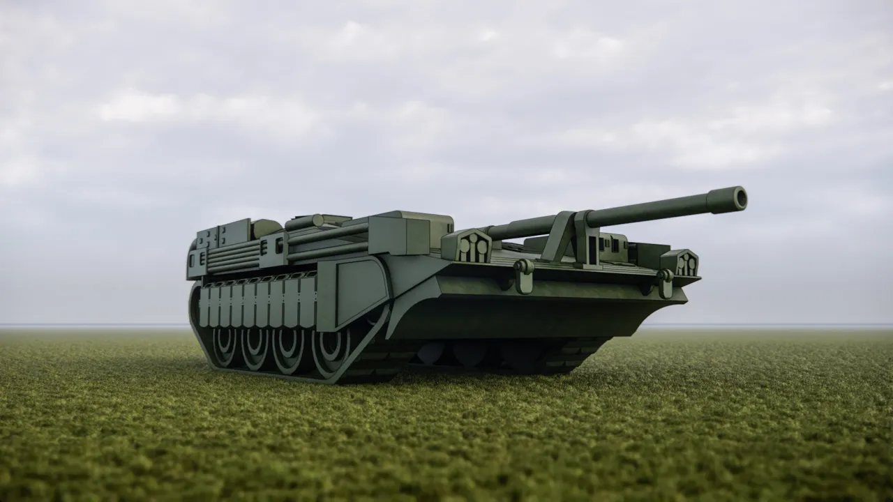 STRV-103 tank destroyer for 3d Print