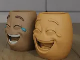 Laughing Emoji 3D Print Model Planter STL File-2