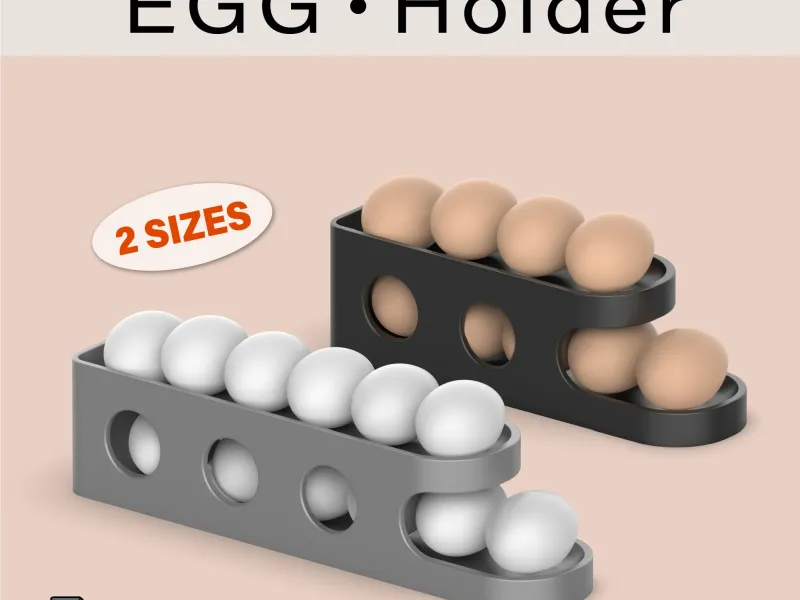 3D Egg Holder, 2 Size Egg Dispenser, Egg Storage Modern Unit