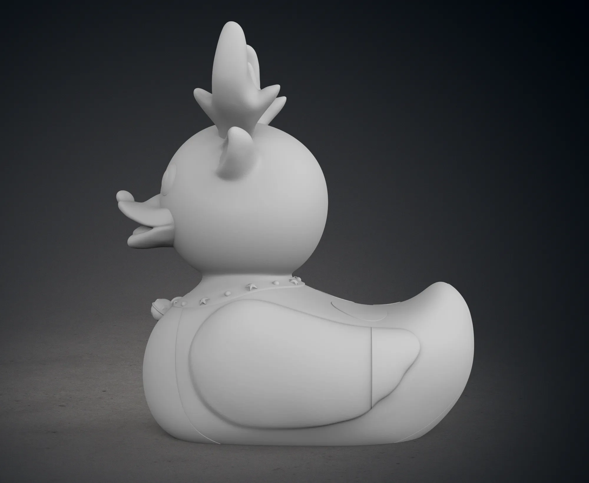 Cute Raindeer Rubber Duck with Christmas Bell