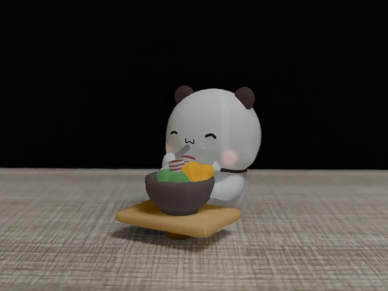 Couple Bear-Standing_eating_Yier