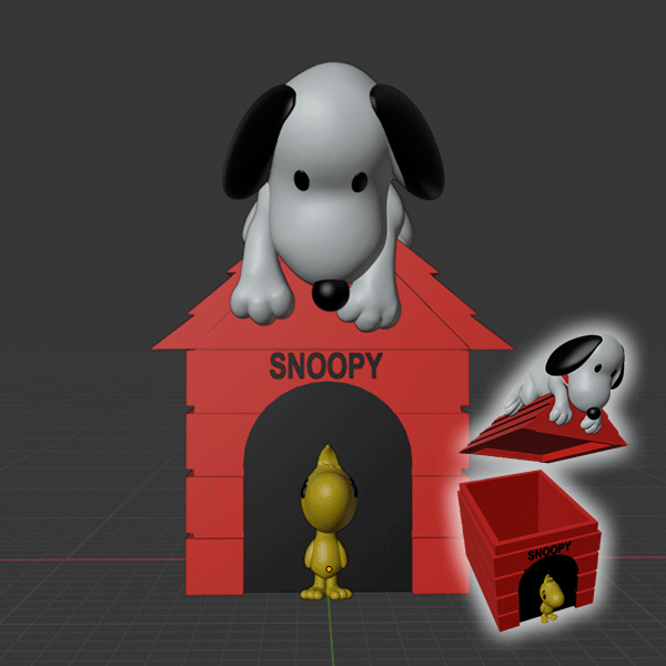 SNOOPY BOX FANART 3D models download Creality Cloud