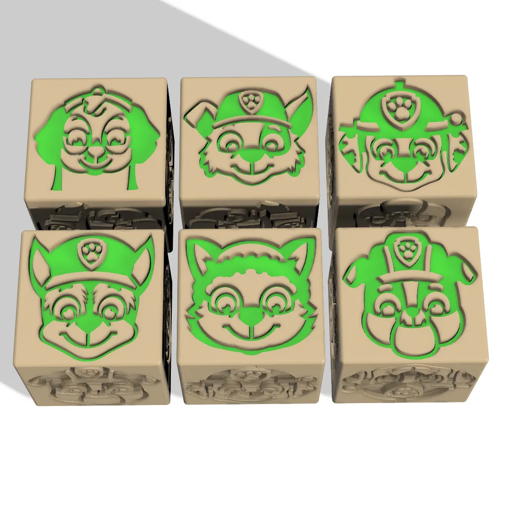 PAW PATROL CUBE FOR PLAYDOUGH AND SENSORY PLAY
