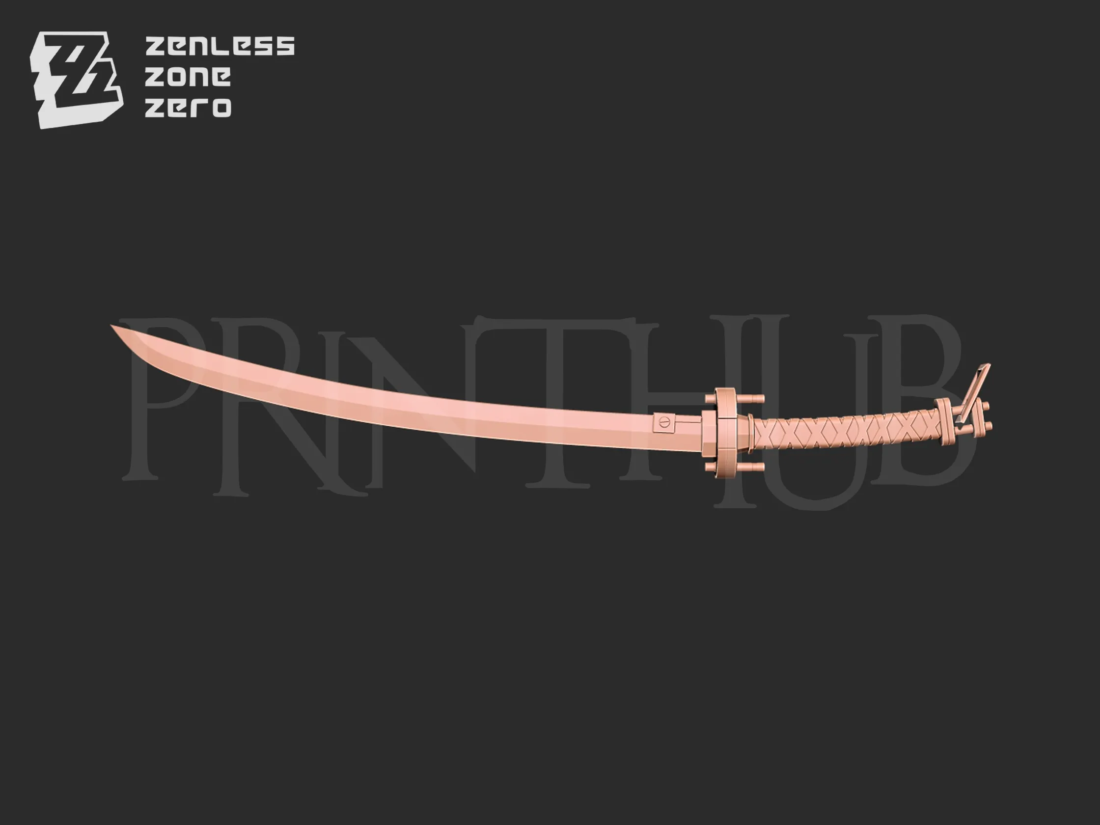 Hoshimi Miyabi Sword from Zenless Zone Zero Cosplay 3d model