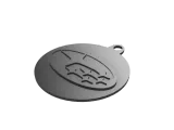 Subaru logo & writing keychain-0