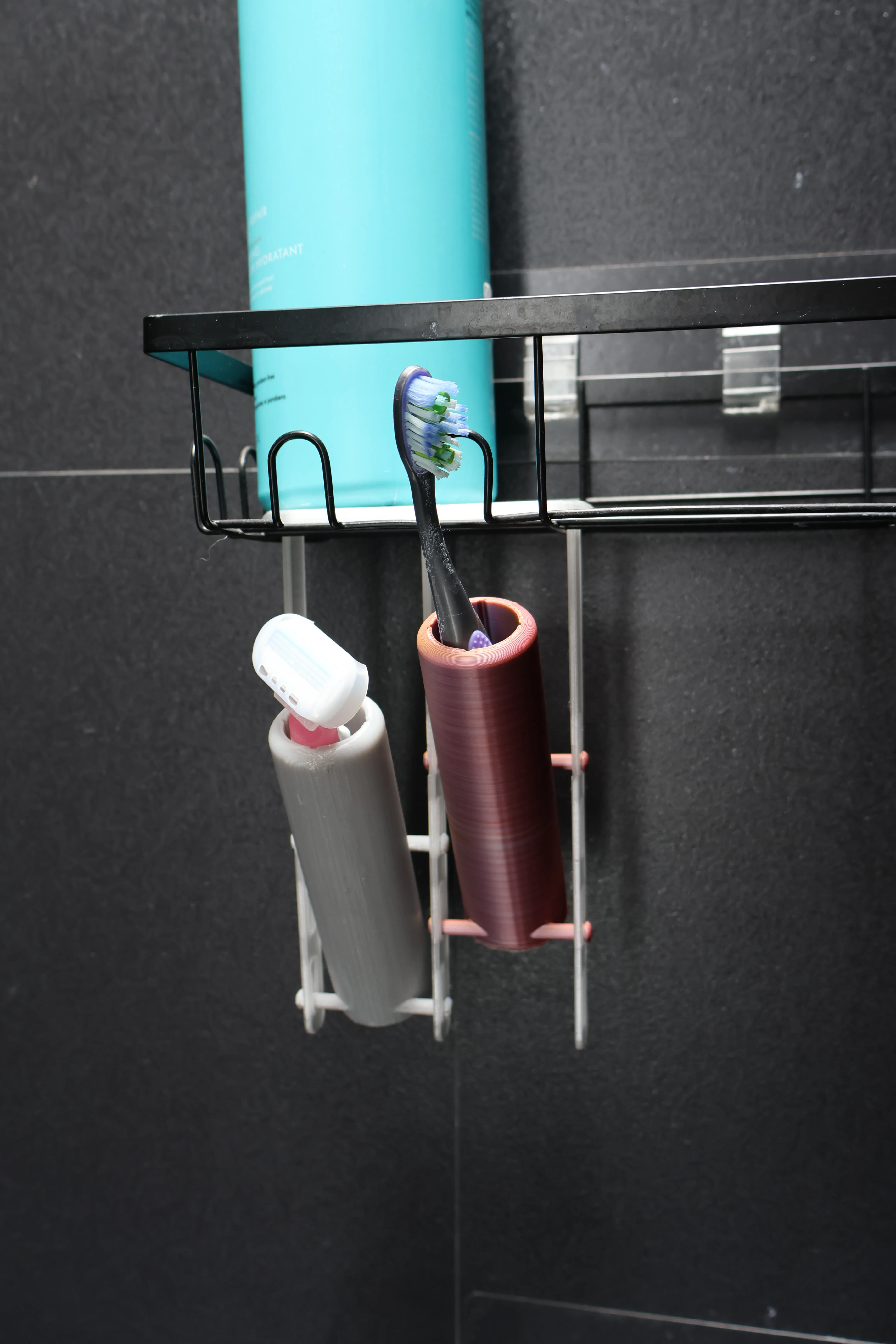Shower item holder (brushes, etc)