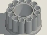 Special pen holder with 14 grooves. STL Version:- 0.27 -0