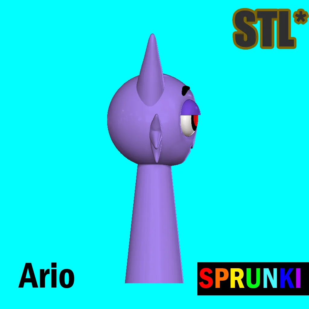 3D Sprunki STL Incredibox Ario STL 3D Character Fanart