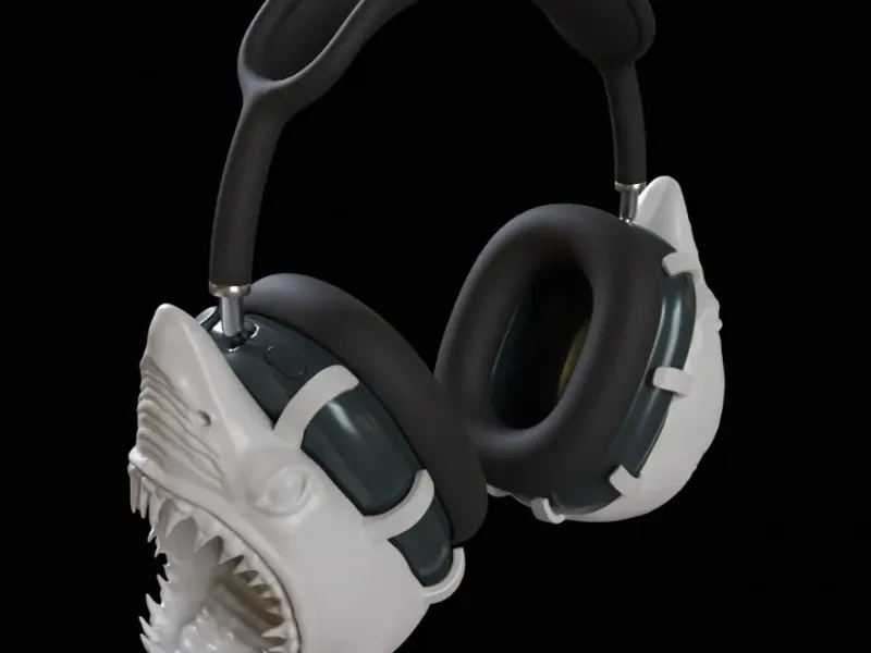 headphone cover for apple airpods max shark