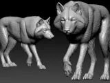 Gray wolf mode - wolf statue - decor - 3D print-2