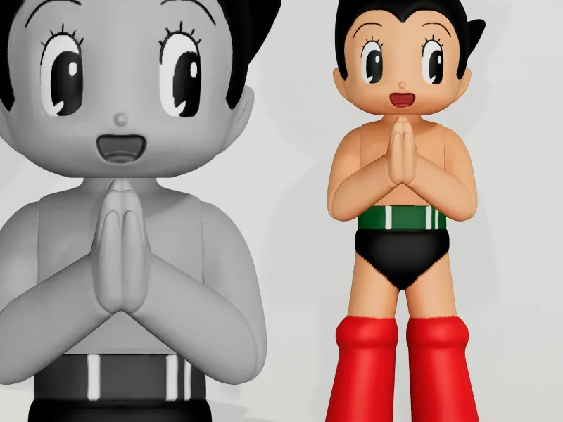 FIGURA ART TOY DE SALUDO DE ASTROBOY - ASTRO BOY