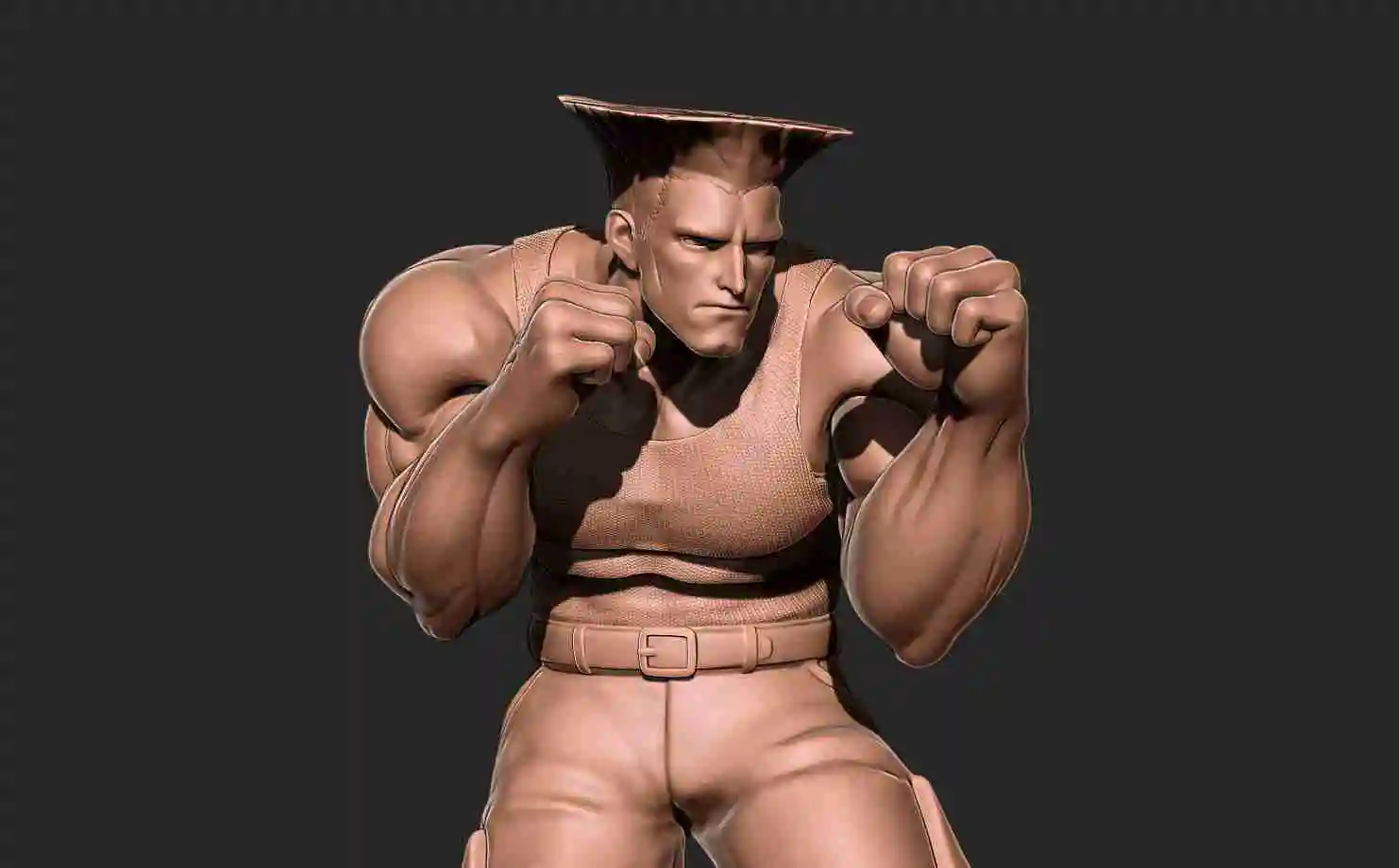 3D Printed Guile from Street Fighter 2 by nikko3d