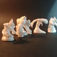 4 Elemental Pack - PRESUPPORTED - 32mm scale - D&D-2