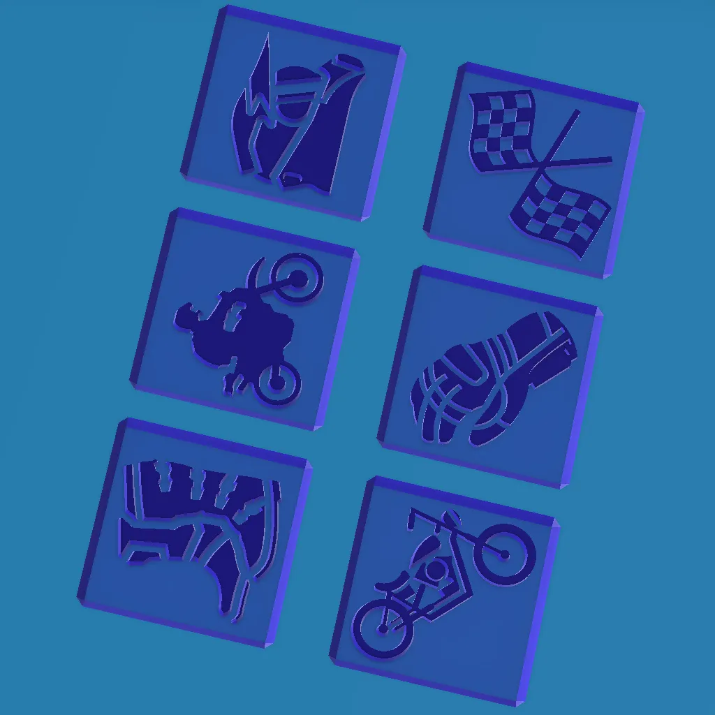 MOTORCYCLE THEME CUBE FOR PLAYDOUGH AND EDUCATIONAL PLAY
