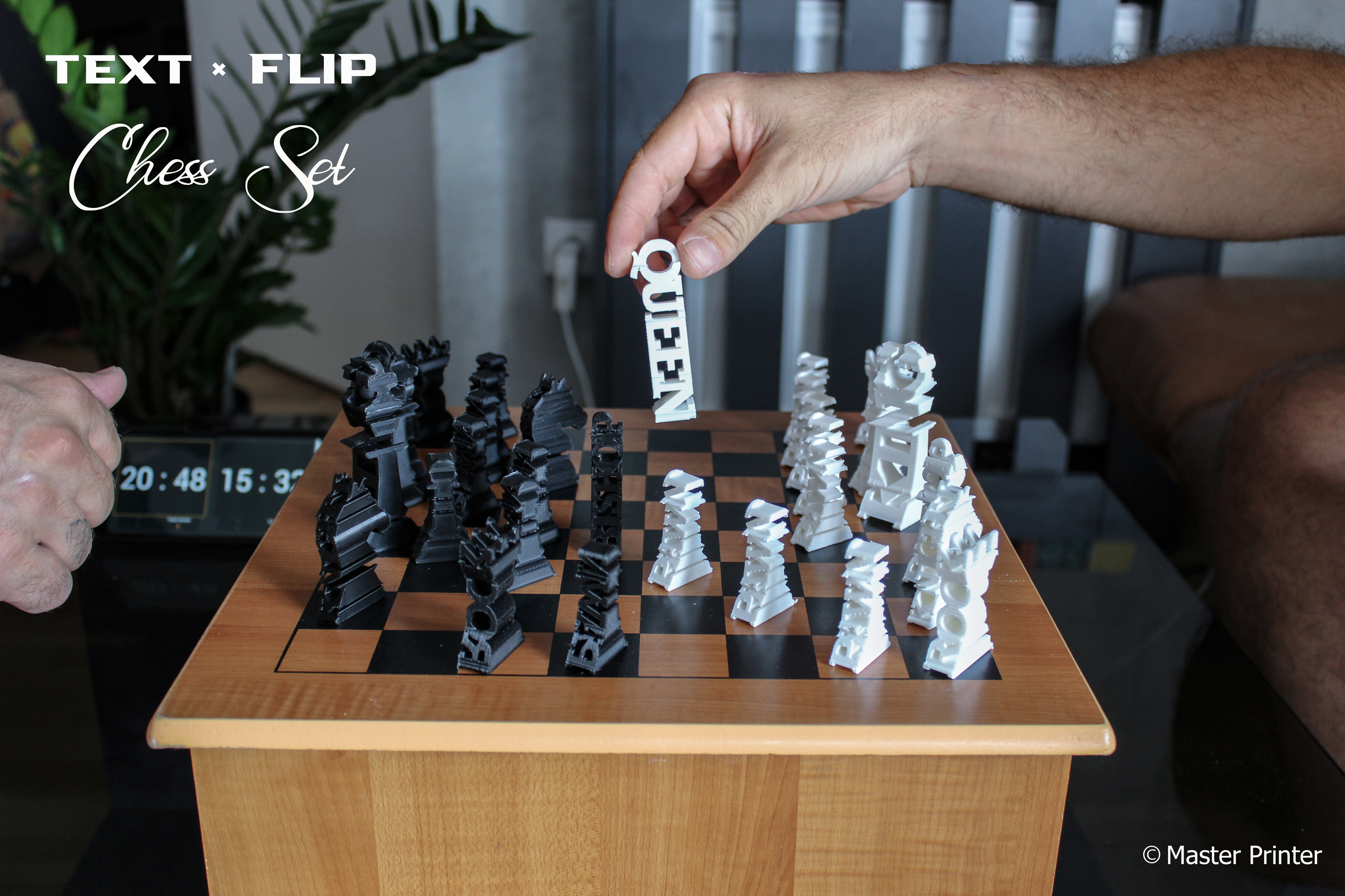 Text Flip - Chess Set, 3D models download