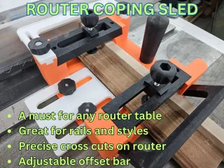 Router table coping sled - METRIC HARDWARE