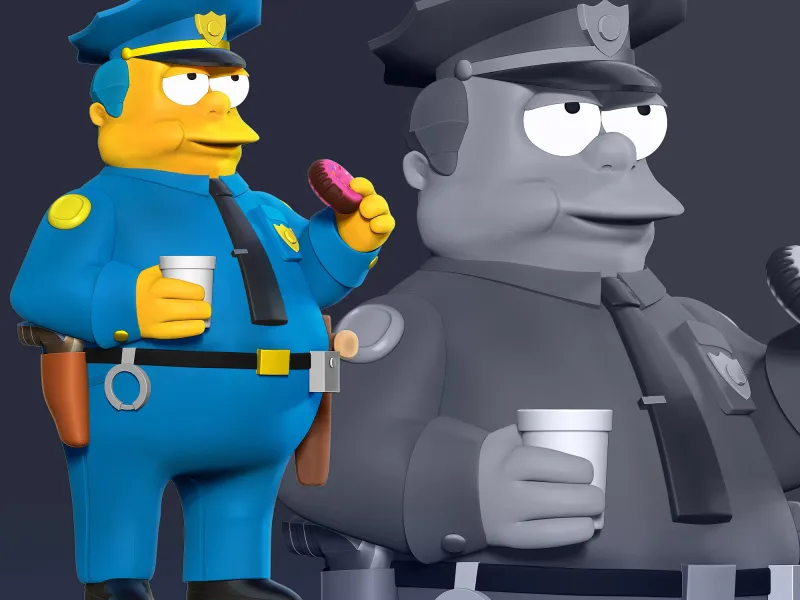 Chefe Wiggum - Fanart de Os Simpsons