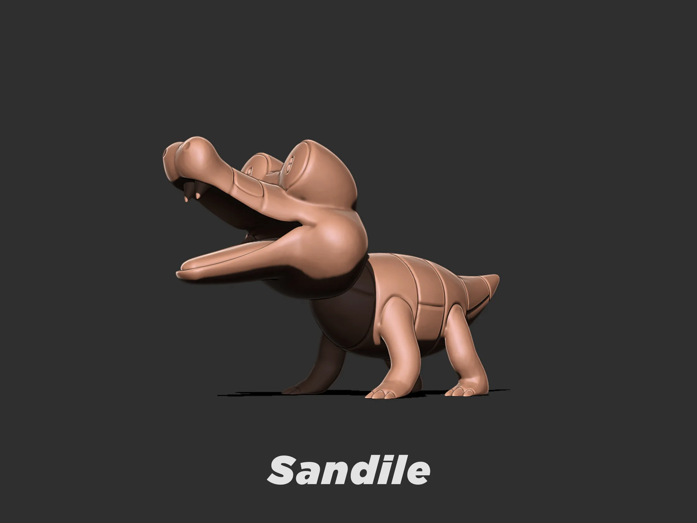 Other STL Download - Sandile - Pokemon 3d print modelby Hanma3D