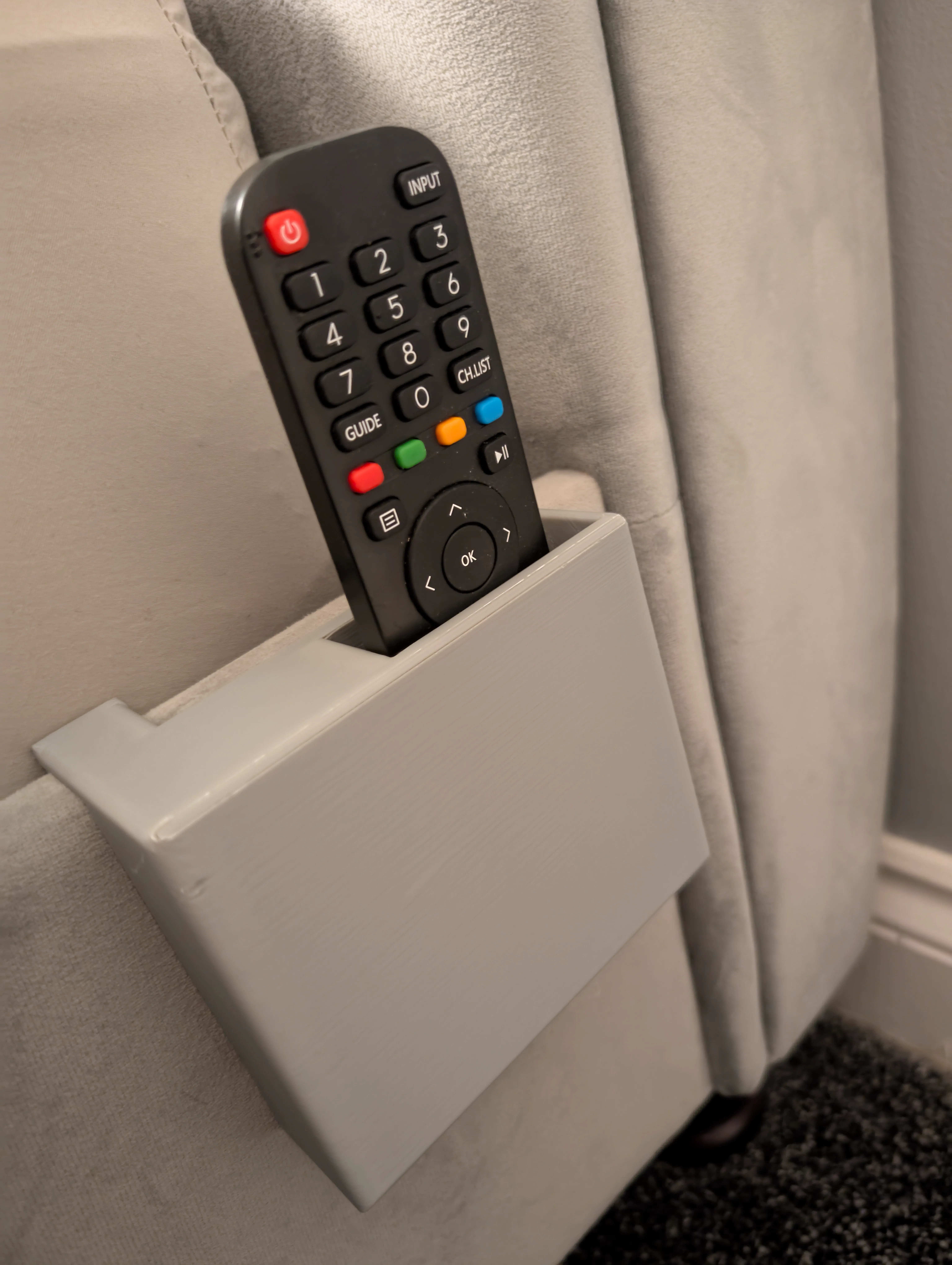 Bed side remote control holder (with/without secret section)