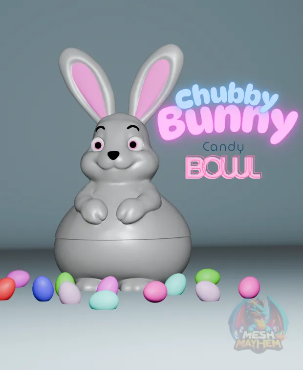 Easter Chubby Bunny Candy Bowl