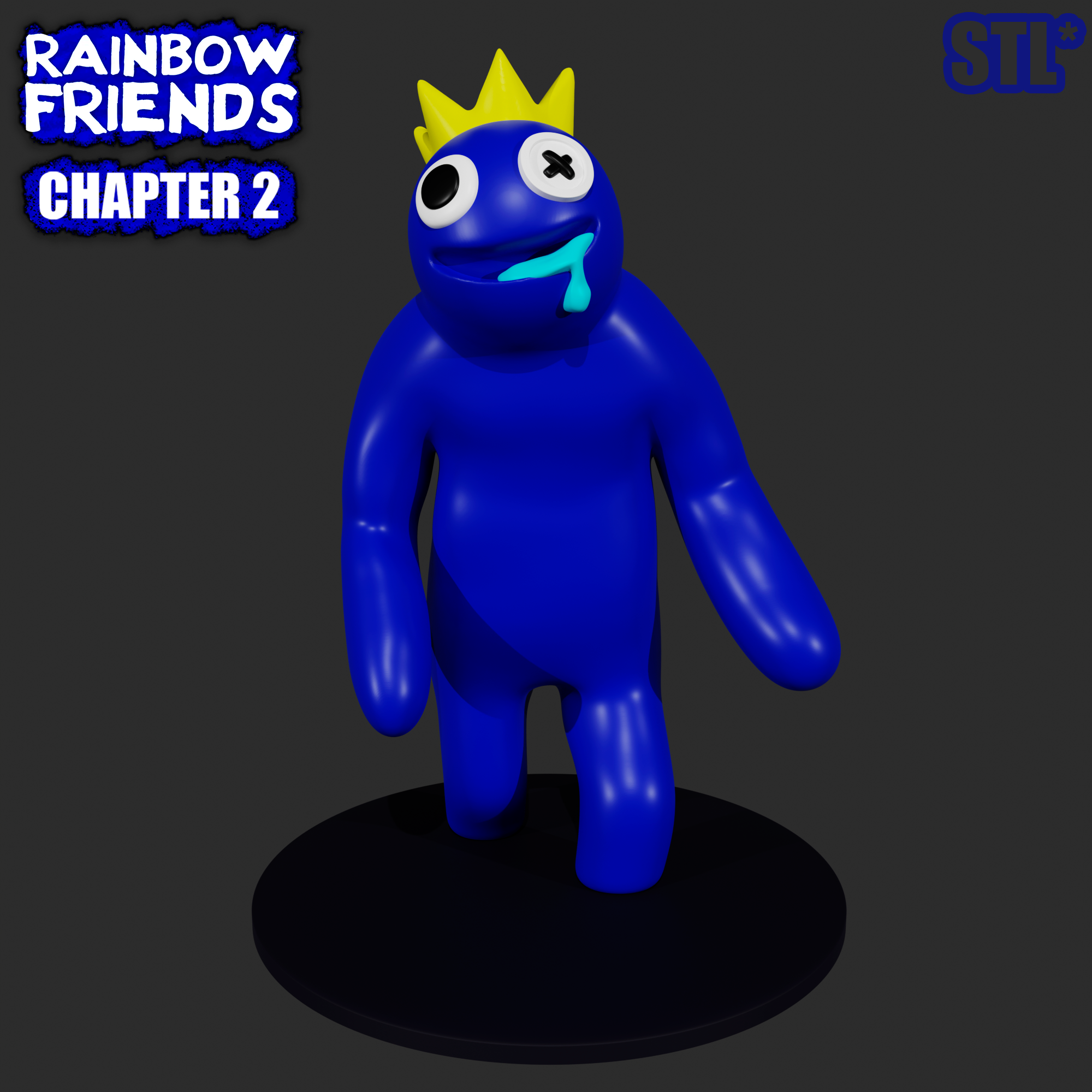 BLUE FROM ROBLOX RAINBOW FRIENDS CHAPTER 2 ODD WORLD, 3D FA, 3D models  download