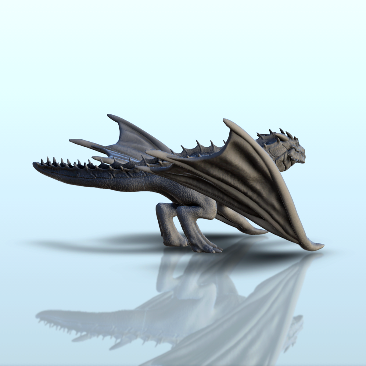 Dragon on the ground (+ pre-supported version) (5) - miniatu | 3D ...