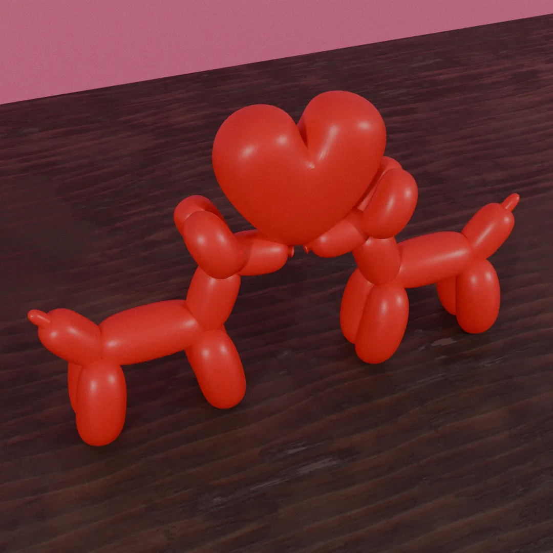 loving balloon dogs