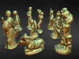 10 figurines baby jesus,mary,joseph,donkey wise man 1 AND 2-5