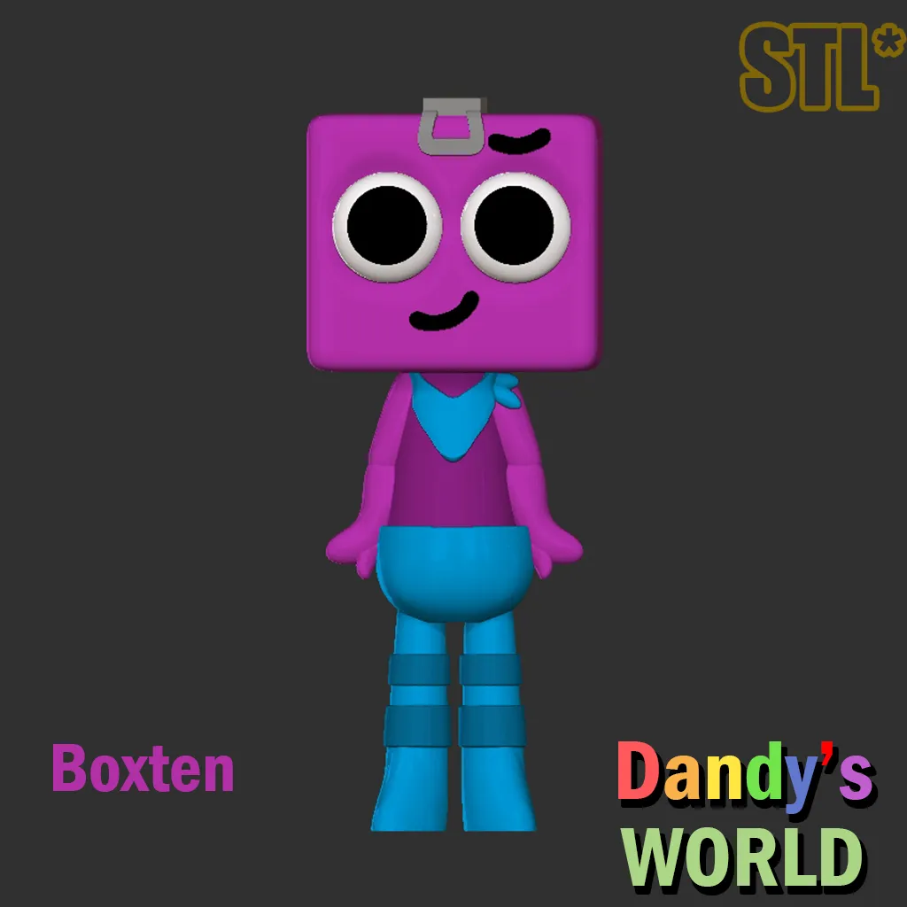 Dandy's World Boxten STL 3D Character Fanart