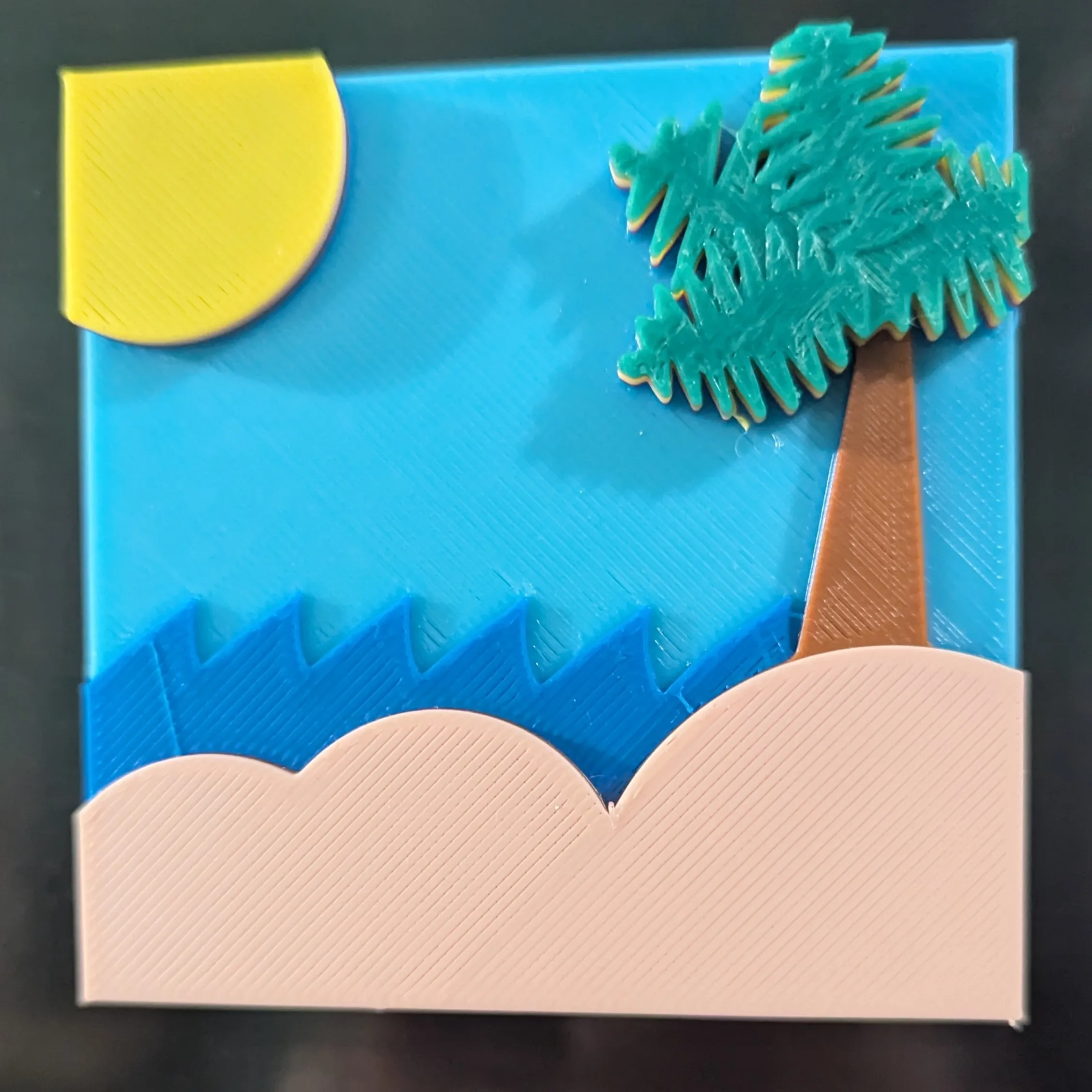 Color-by-Layers! Beach Magnet